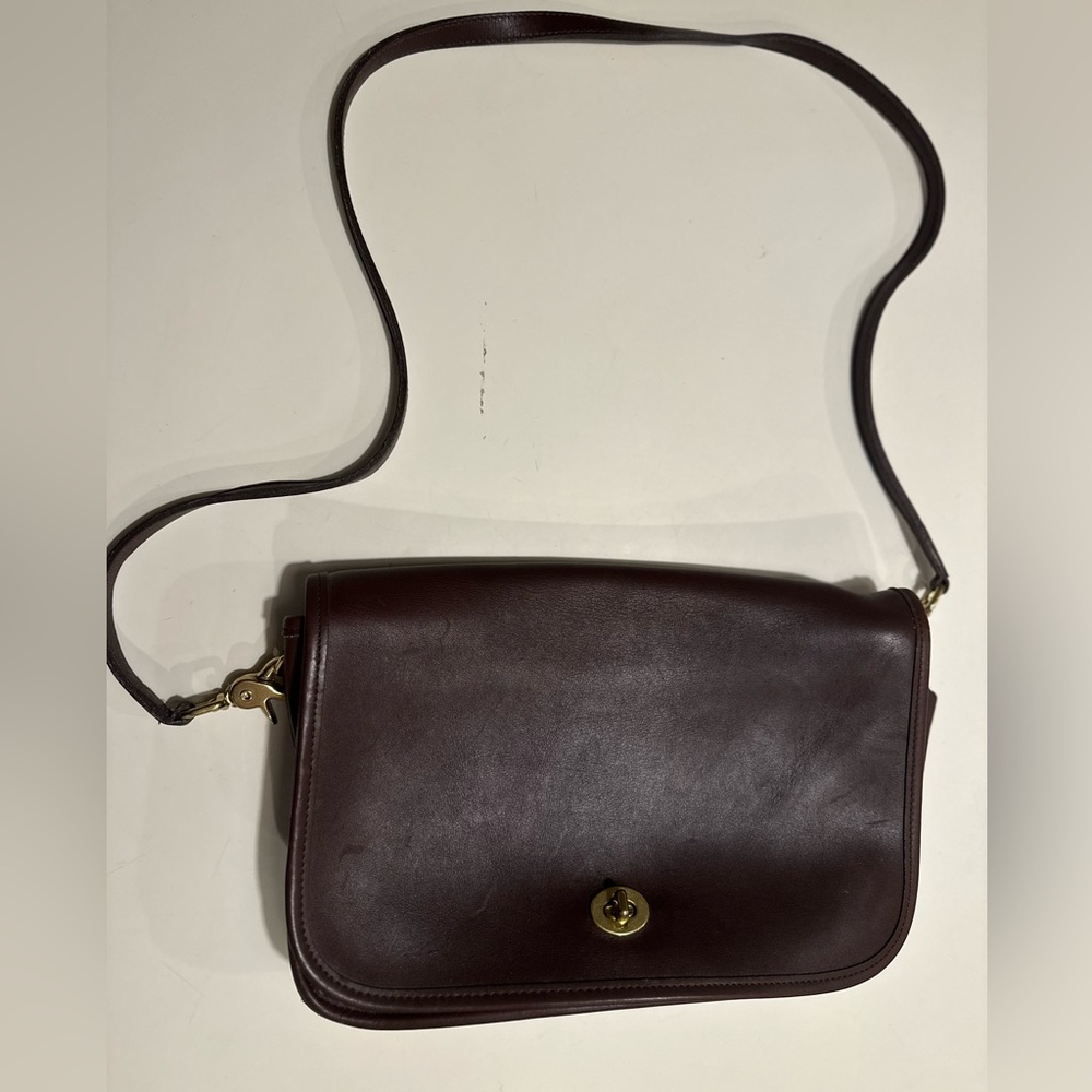 Vintage Coach NYC Convertible Clutch 9635 Brown 1980's